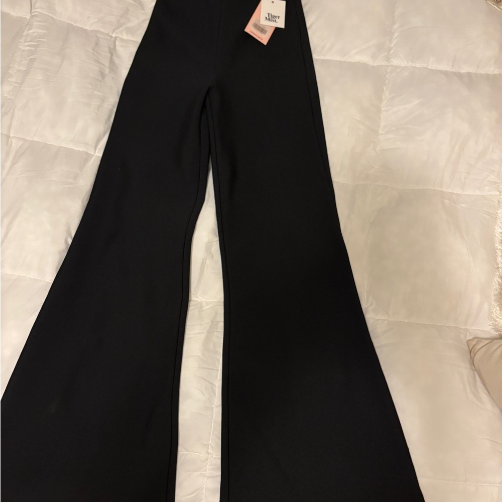 Black Flared Pants tiger mist Small
